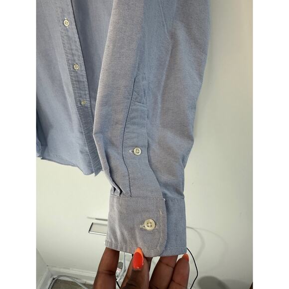 Ralph Lauren Shirt Men's Blue Preppy Cotton Classic Fit Button Down Large - Picture 5 of 11